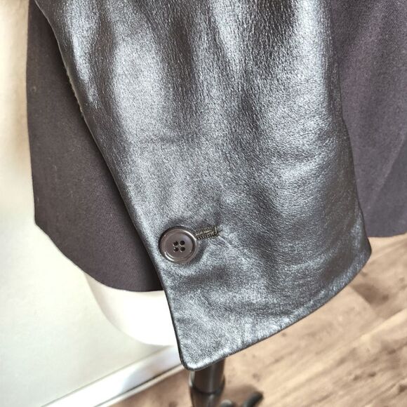 Tomaso Stefanelli Alessandra Wool Leather Jacket Size 40  Made In Italy Brown - Picture 5 of 8